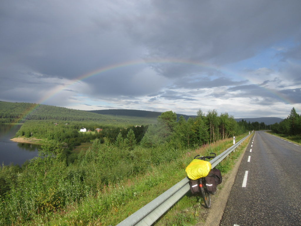 An appropriate rainbow welcoming me back to Finland