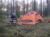 Planning the next day's trip in the woods of Sauvo