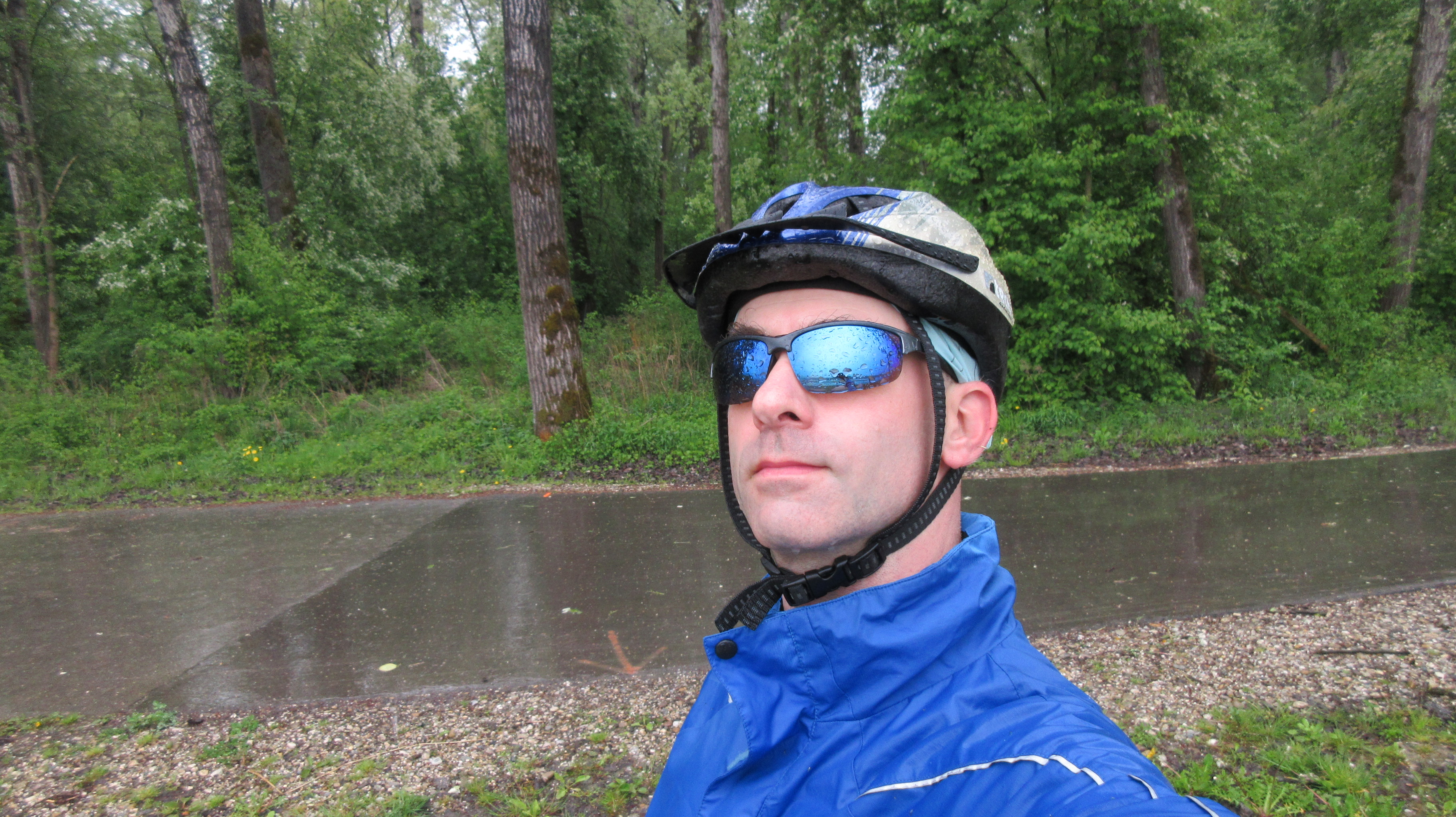 Cycling in the rain