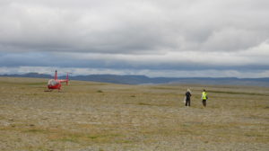 Helicopter leaving for a small ride above North Cape