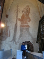 Old painting of the church of Pyhtää