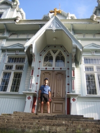 Entrance of the Orthodox church in Viinijärvi