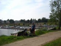 View of Lappeenranta harbour with the Fortress in the backgroud